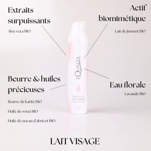 Lait nettoyant démaquillant au lait de jument Bio